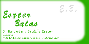 eszter balas business card